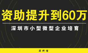 【重要！】小型微型企业培育项目资助金额将由20万提升到60万！